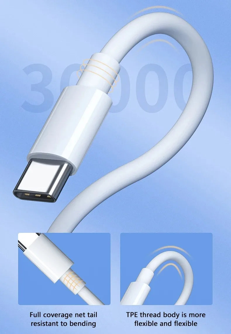 3–4pcs 100W USB Type-C to USB-C Cable | PD Fast Charging Cable for Samsung, Xiaomi, MacBook, Laptop, Phone