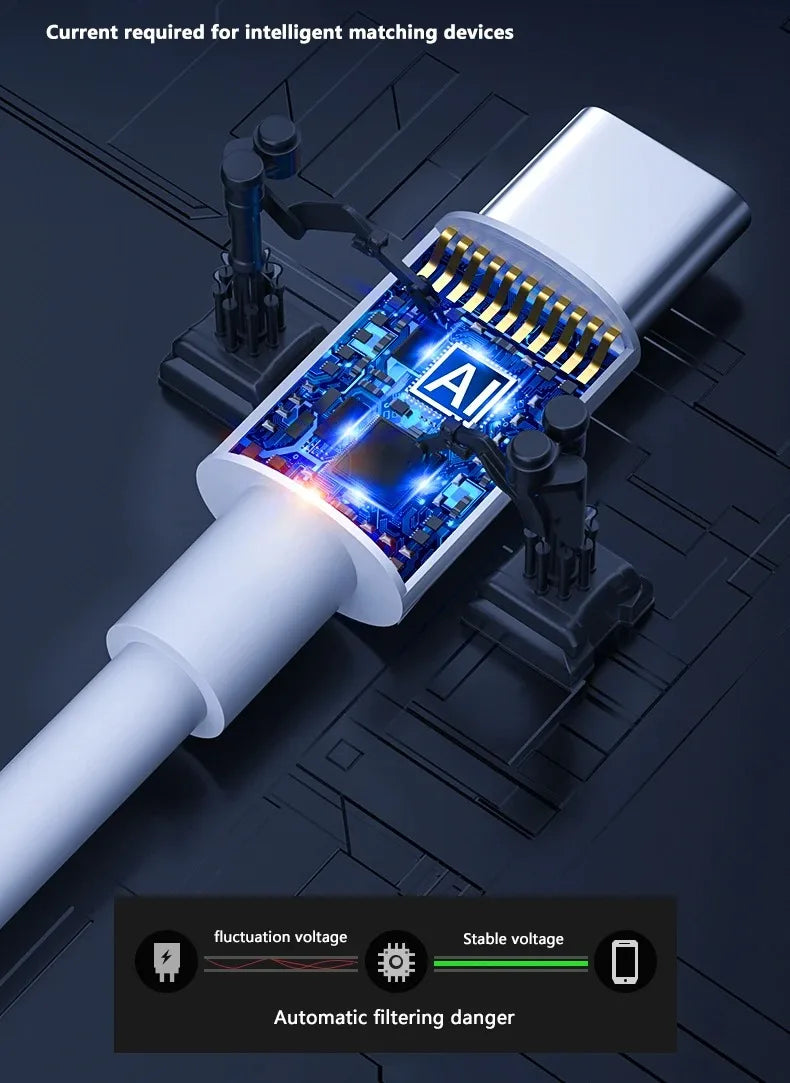 3–4pcs 100W USB Type-C to USB-C Cable | PD Fast Charging Cable for Samsung, Xiaomi, MacBook, Laptop, Phone