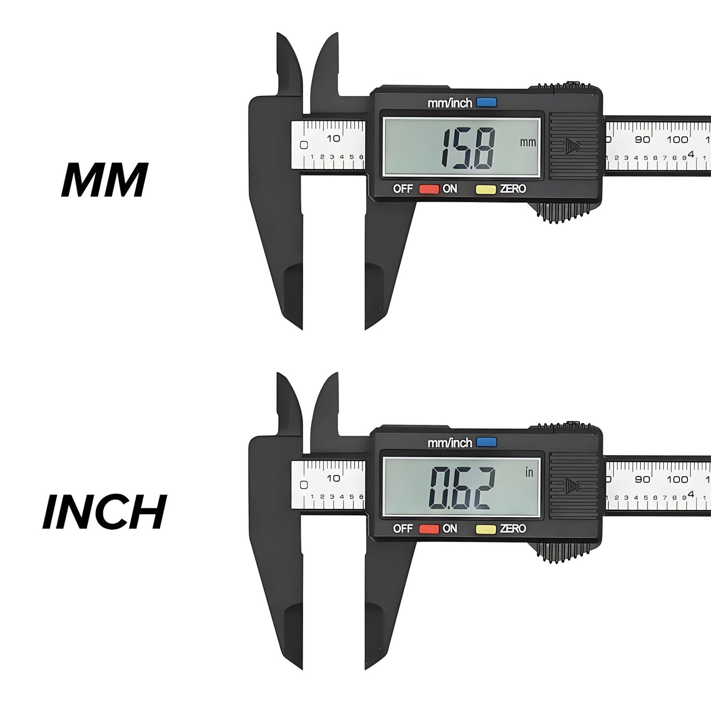 Smart 150mm 100mm Electronic Digital Caliper Carbon Fiber Dial Vernier Caliper Gauge Measuring Tool Digital Ruler