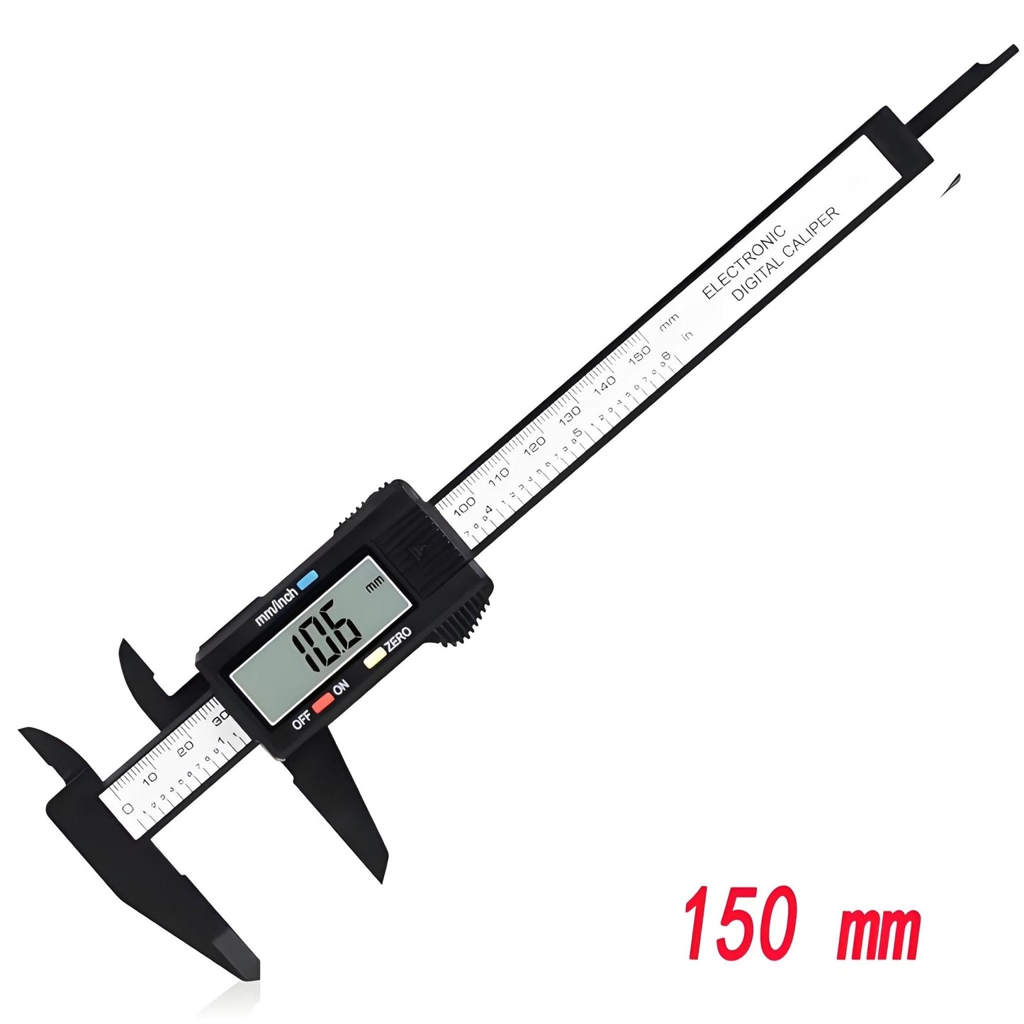 Smart 150mm 100mm Electronic Digital Caliper Carbon Fiber Dial Vernier Caliper Gauge Measuring Tool Digital Ruler