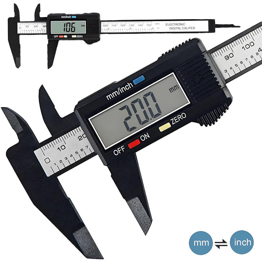 Smart 150mm 100mm Electronic Digital Caliper Carbon Fiber Dial Vernier Caliper Gauge Measuring Tool Digital Ruler