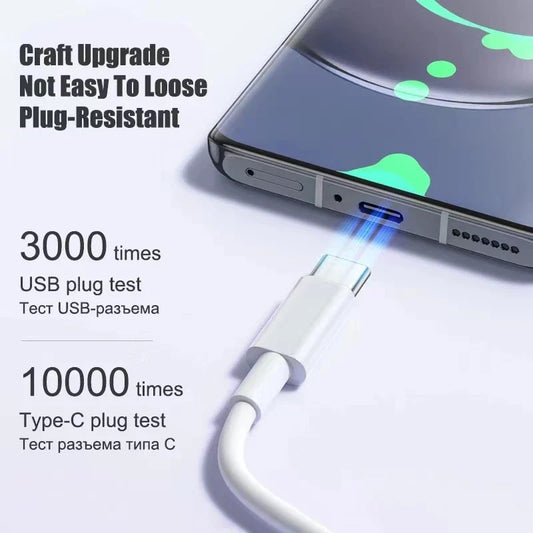 3–4pcs 100W USB Type-C to USB-C Cable | PD Fast Charging Cable for Samsung, Xiaomi, MacBook, Laptop, Phone