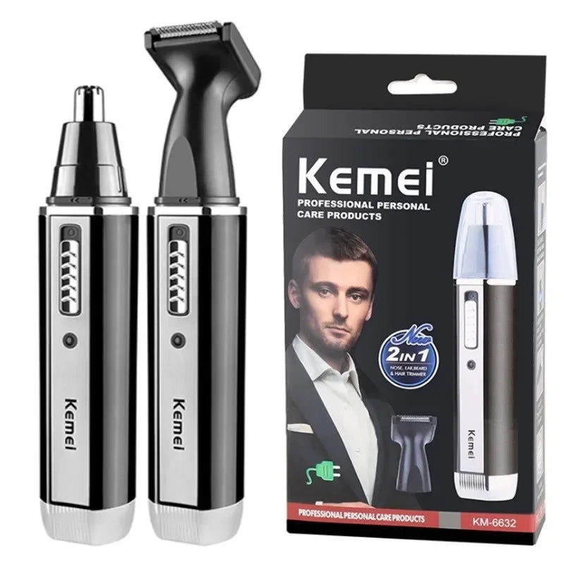 4in1 Rechargeable Nose Trimmer Beard Trimmer for Men Ear Eyebrow Nose Hair Trimmer for Nose and Ear Hair Removal Clean Machine [HAI]